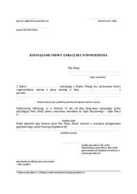 rozwiązanie umowy o pracę bez wypowiedzenia