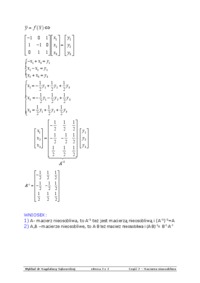 Macierze nieosobliwe - algebra