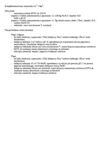 Kompleksometryczne oznaczenie Ca