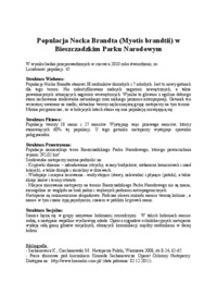 Prezentacja o populacji nocka brandta