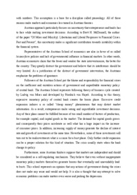 History of Financial Crises - The Austrian School of economics and Keynesians_ approach towards financial crises - Christopher Payne