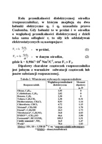 Równowagi w roztworach elektrolitów