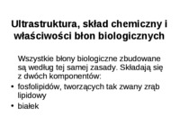 Biologia - budowa błony