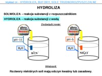 Hydroliza, bufory, sole trudnorozpuszczalne