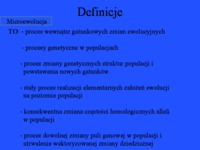 Mikroewolucja, gatunki na poziomie populacyjnym
