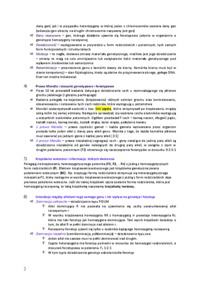Zagadnienia na egzamin z podstaw genetyki