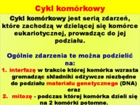 Cykl komórkowy i jego regulacja