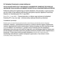 Nadrzędność Konstytucji w systemie prawa