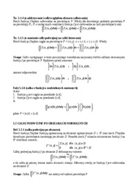 Analiza matematyczna - całki podwójne