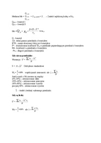 Statystyka  - podstawowe wzory