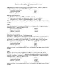 Kalkulacja podziałowa prosta