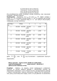 Elementy Statystyki Opisowej, teoria + przykłady