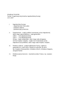 Organizacja terytorialna napoleońskiej Europy