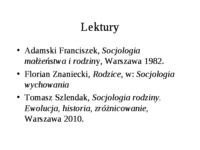Rodzina jako instytucja i środowisko społeczne