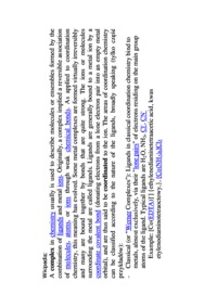 Chemia - wykład 6 - Związki kompleksowe