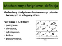 Fizyka - mechanizmy dźwigowe