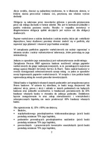 Inwestycje kapitałowe banków - Papiery wartościowe