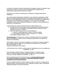 Dodatkowe zastrzeżenia umowne