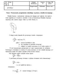 Sprawozdanie: wyznaczanie  przyspieszenia  ziemskiego za pomocą wahadła rewersyjnego