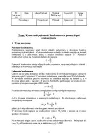 Sprawozdanie: wyznaczanie pojemności kondensatora za pomocą drgań relaksacyjnych
