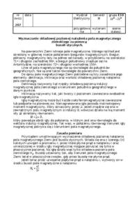 Sprawozdanie: wyznaczanie składowej poziomej natężenia pola magnetycznego ziemskiego