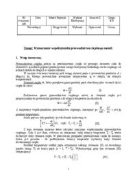 Sprawozdanie: wyznaczanie współczynnika przewodnictwa cieplnego metali