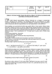 Sprawozdanie: wyznaczenie satałej Plancka i pray wyjścia