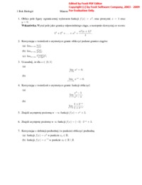 Matematyka - Lista zadań 3