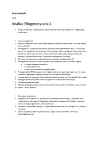 Podstawy bioinformatyki - Wprowadzenie