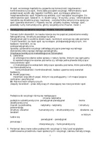 Wstęp do socjologii, pytania egzaminacyjne