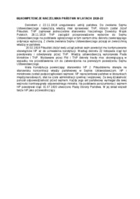 Kompetencje naczelnika państwa 1918-22