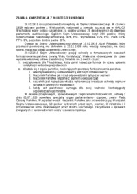 Mała konstytucja z roku 1919