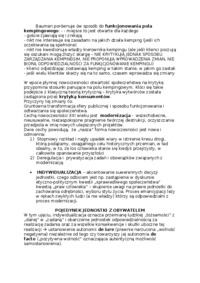 Bauman - Emancypacja - Płynna nowoczesność - opracowanie