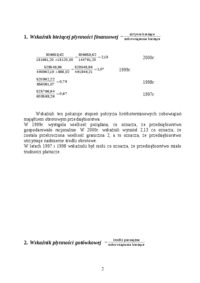 Praca zaliczeniowa z rachunkowości - wskaźniki