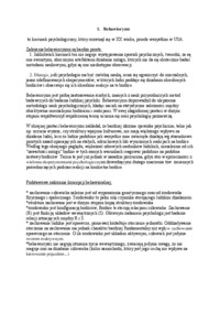Behawioryzm - Psychologia