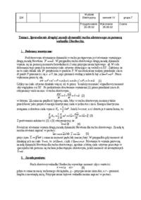 Sprawozdanie - sprawdzenie drugiej zasady dynamiki ruchu obrotowego za pomoca wahadla Oberbecka