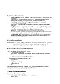 Podstawy zarządzania - pytania i odpowiedzi cz. 5