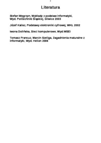 Informatyka, Grocholewski - wykłady