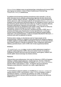 Leczenie farmakologiczne ADHD