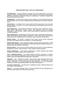 Kilka fundamentalnych pojęć z zakresu prawa administracyjnego.