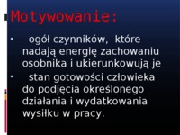 Motywacja - Teoria Fryderyka Herzberga