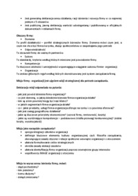 Wizja i misja strategiczna organizacji 