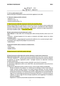 Materiały budowlane - opracowanie zagadnień