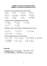 Szereg o wyrazach dodatnich i dowolnych