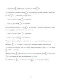 wykład 15, szeregi liczbowe