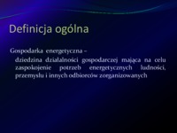 Gospodarka energetyczna - opracowanie 