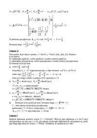 Kinematyka punktu - zadania