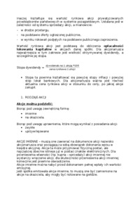 Akcje - pojęcie akcji i jej funkcje