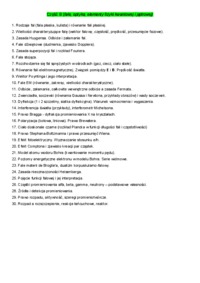 Zagadnienia do egzaminu z fizyki - inżynieria materiałowa