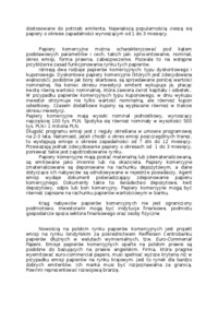 Rynek krótkoterminowych papierów wartościowych - Papiery komercyjne 
